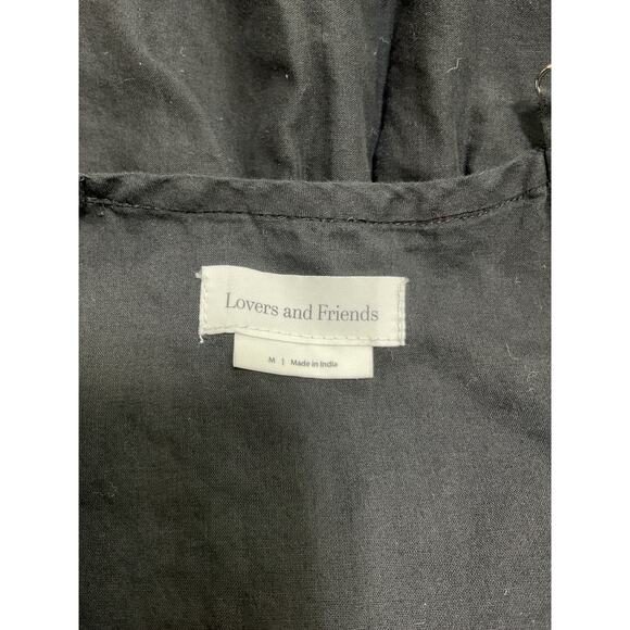 Lovers And Friends 'Loki' Black Cotton Mini Dress Size M - Picture 4 of 5